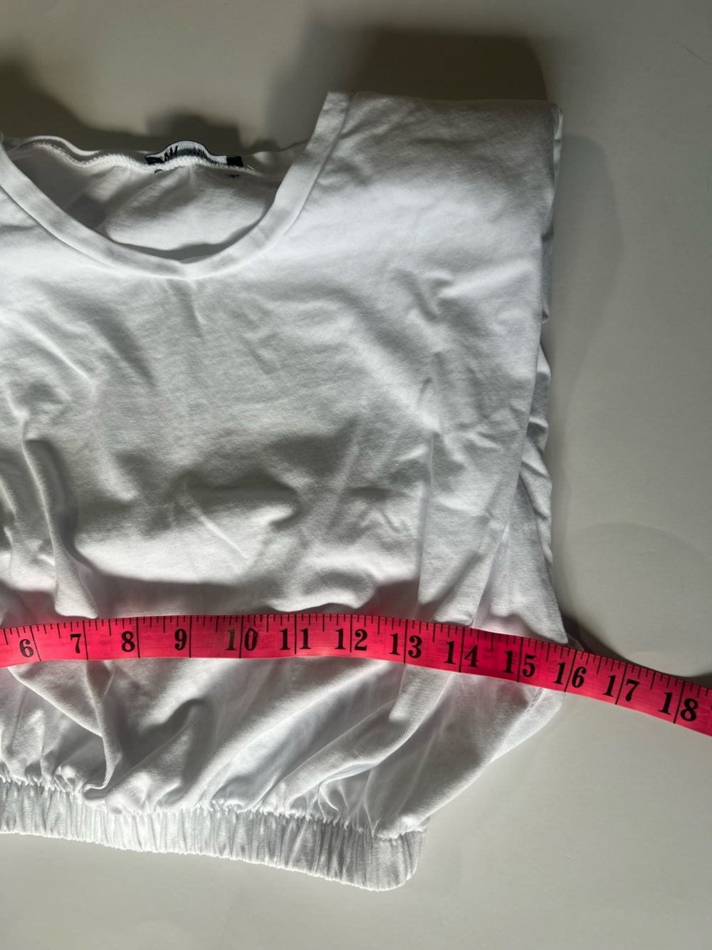 White Cropped Sleeveless Top - Picture 4 of 6